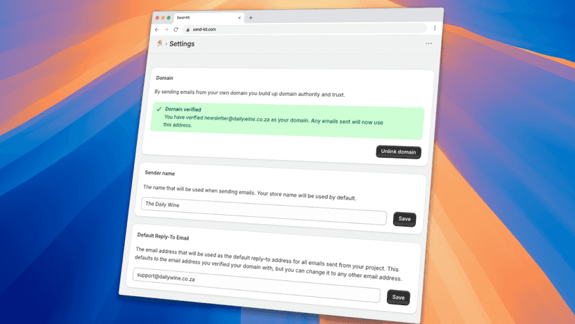 Use custom email domain