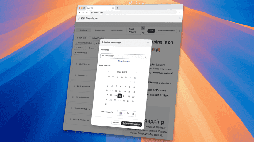 Schedule Newsletters