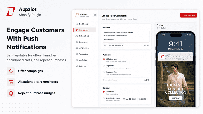 Send targeted push notifications to mobile app users