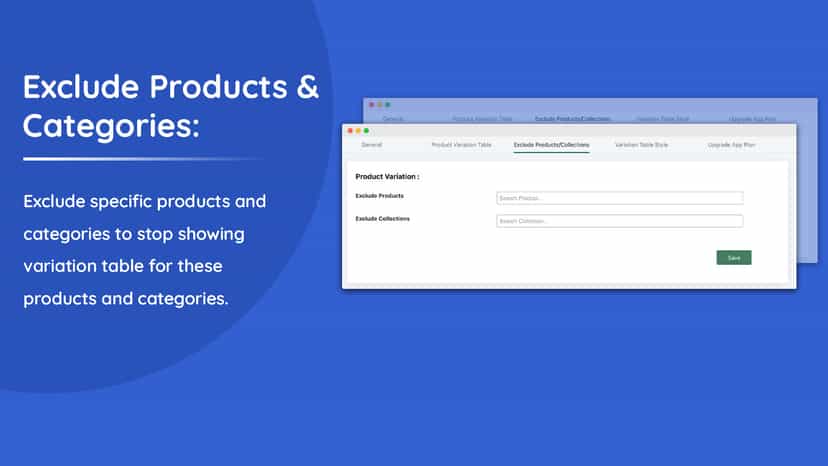 Exclude specific products
