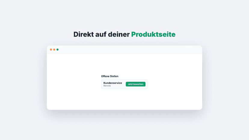 Stellenangebote direkt auf der Karriereseite im Shop