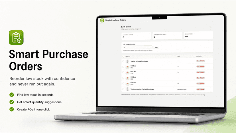 Smart purchase orders