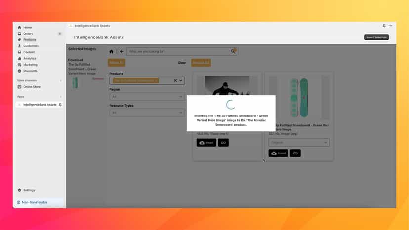 Attaching assets to products