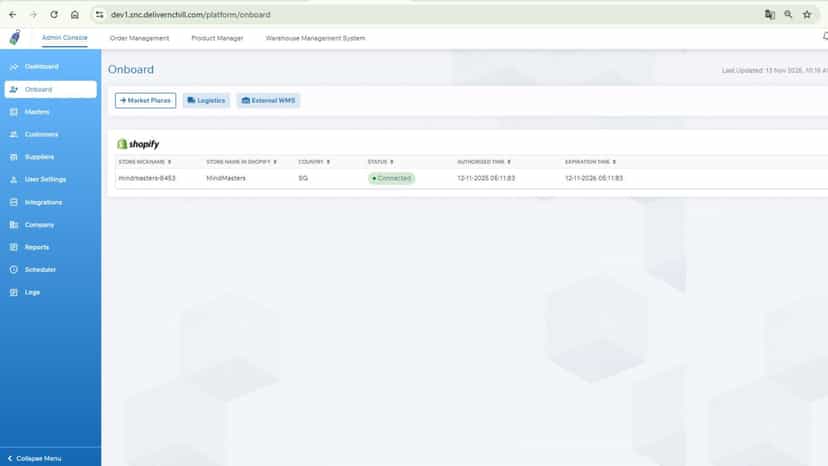 Shopify onboard store