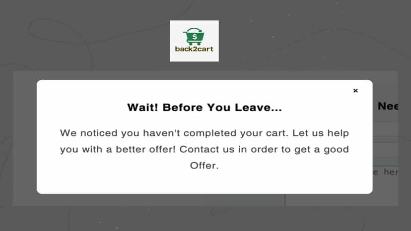 Back2Cart-Exit-Intent-Popup