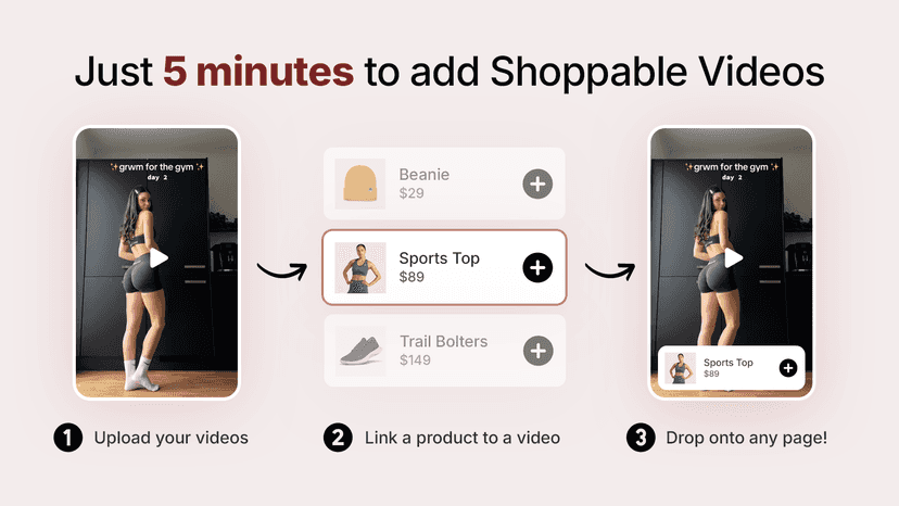 Quickly add shoppable videos to your store