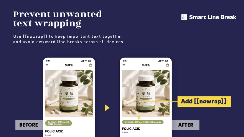 Prevent unwanted text wrapping