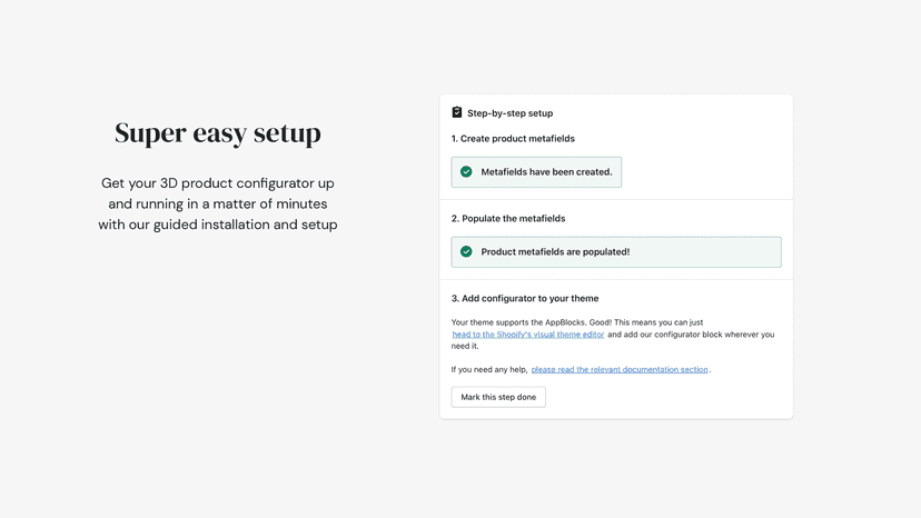 Guided installation & setup
