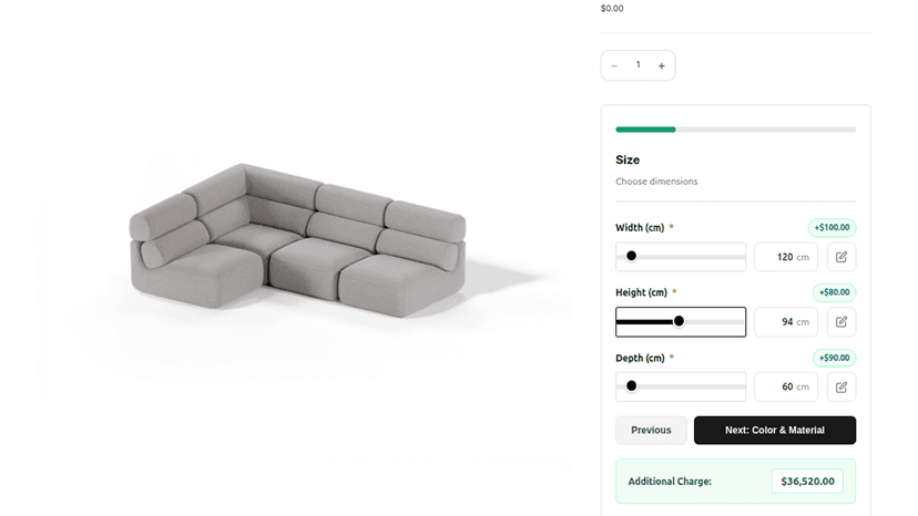 Product View Multiple Step