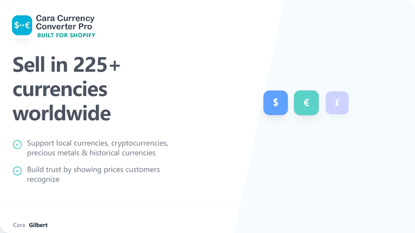 Supports 225+ currencies, including local currencies