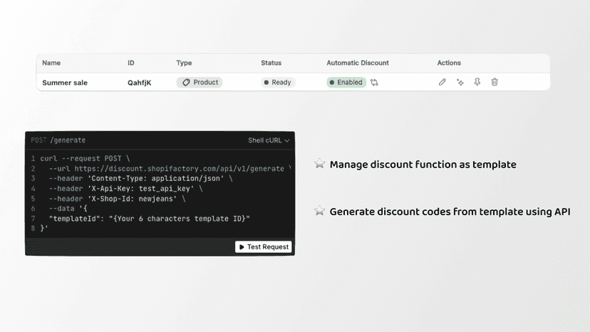 Template and API
