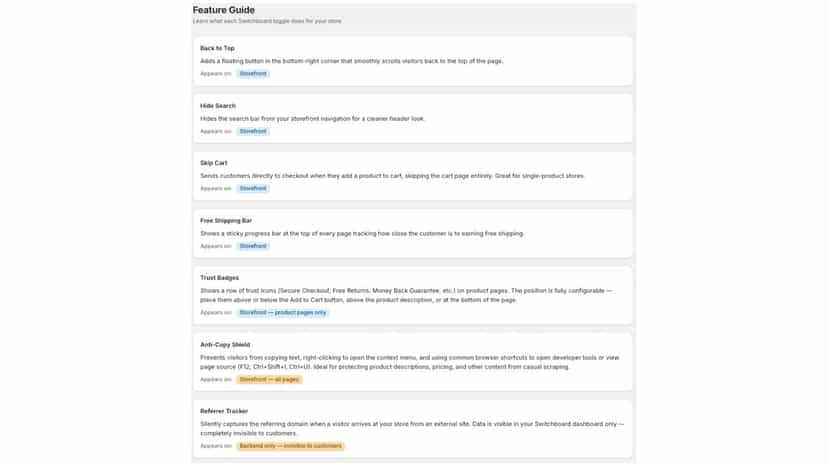 Switchboard by Amethyst Apps 1