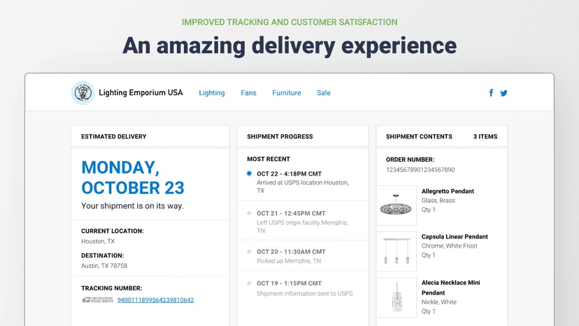 Improved tracking and customer satisfaction.