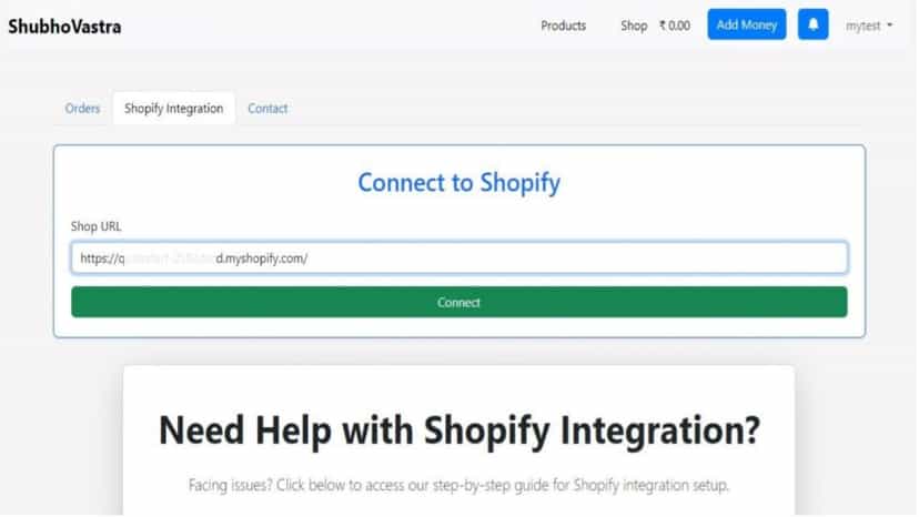 shopify integration