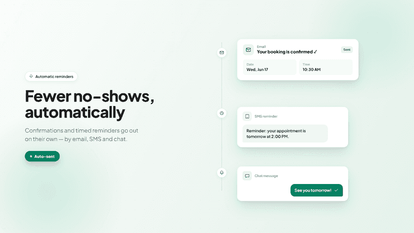 In-person or virtual — auto Zoom, Google Meet & Teams links