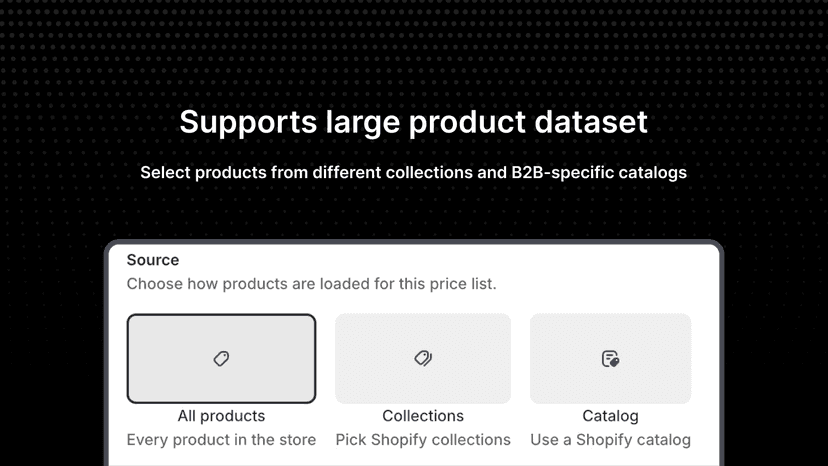 Supports large product dataset
