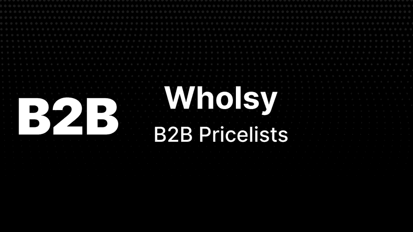 Wholsy: B2B Pricelists