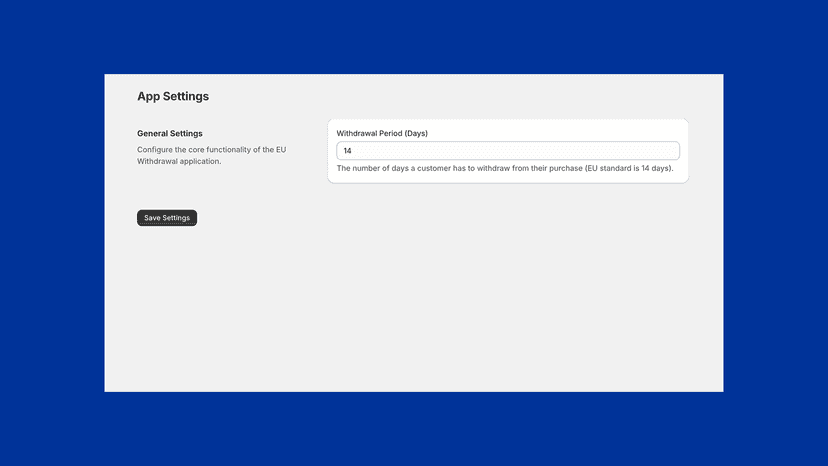 App Setting Dashboard