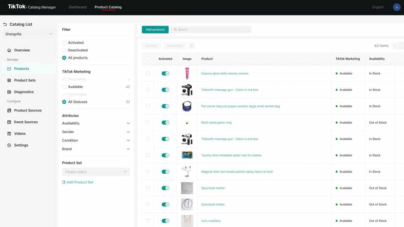 TikTok Catalog Feed for Shopify