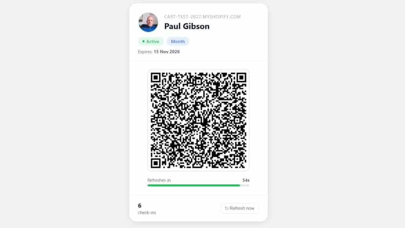 Customer QR Code Example