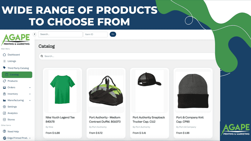 A unique catalog you can offer your customers