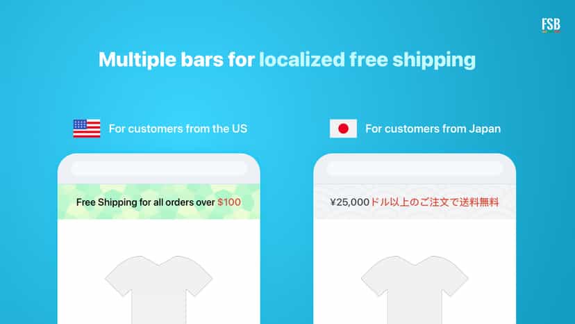 Shopify App, Free Shipping Bar by Hextom, free shipping offer