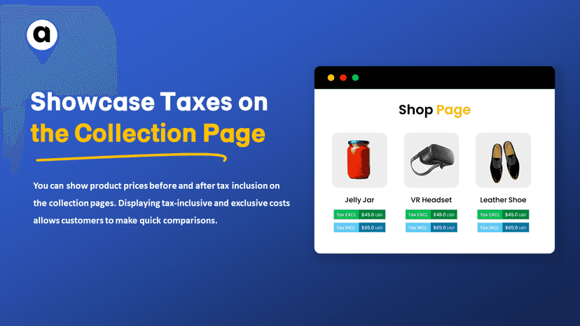 Show tax inclusive or exclusive prices on collections