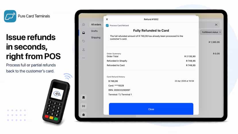 pure card terminals refund