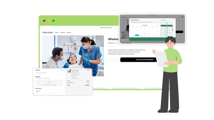 Appointment Booking Calendar Widget on Checkout Page