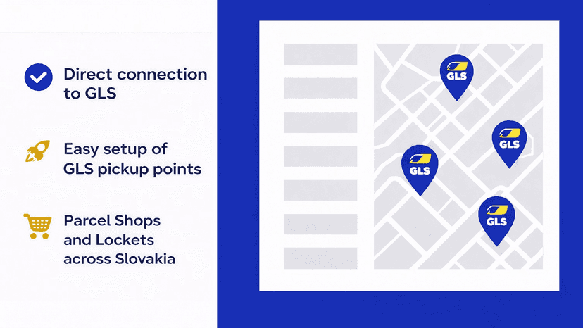 GLS pickup points map overview