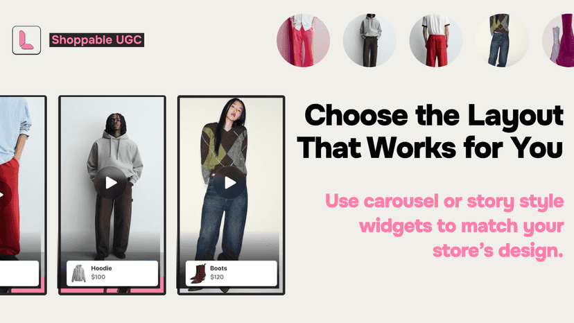 Choose from a Carousel Widget and Stories Widget Style
