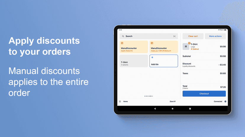 Apply discounts to your orders