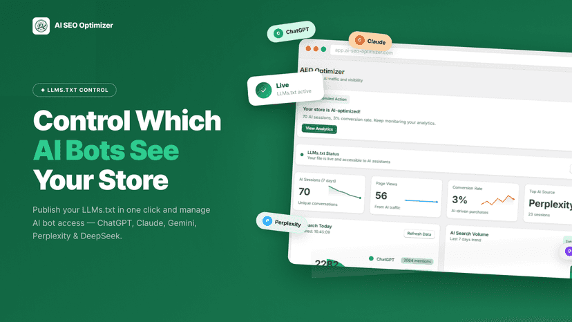 Control which AI bots see your store