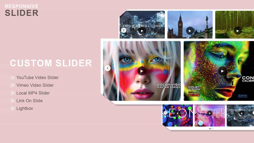 YouTube, Video, and MP4 Video Slider