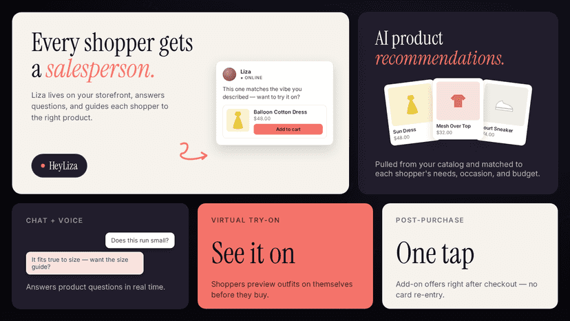 Convert More with Liza AI Upsell and Recommendation