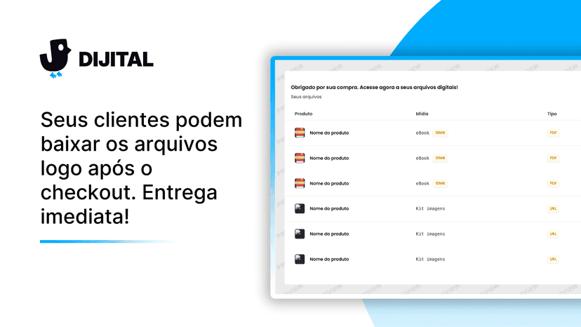 Venda produtos digitais