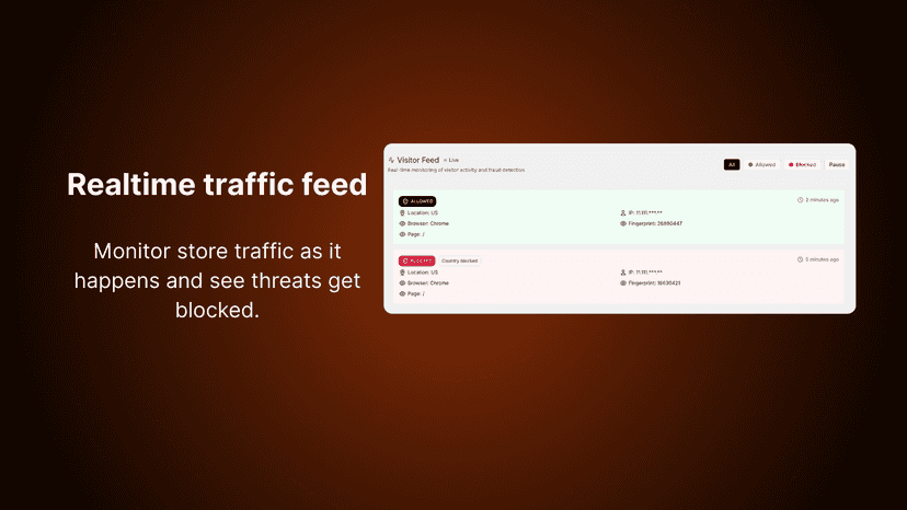 Realtime traffic feed