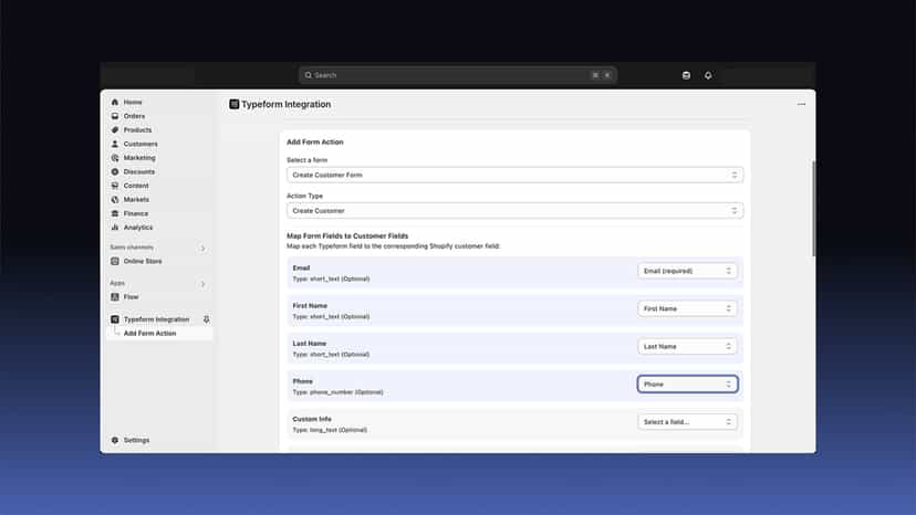 Typeform Dashboard Screenshot