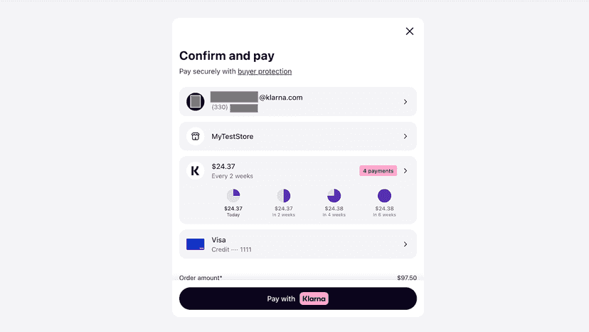 Customer checkout experience.