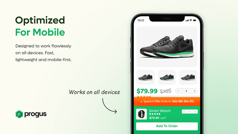 Progus Sticky Add To Cart - mobile