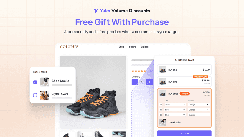 Free gift with purchase in Shopify