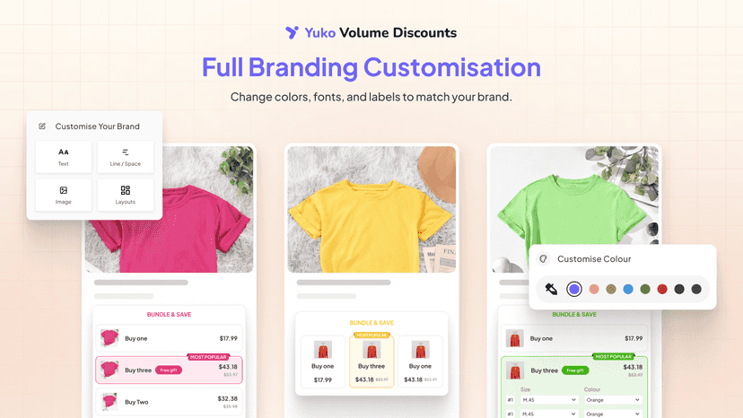 Full branding and customisation for bulk discounts