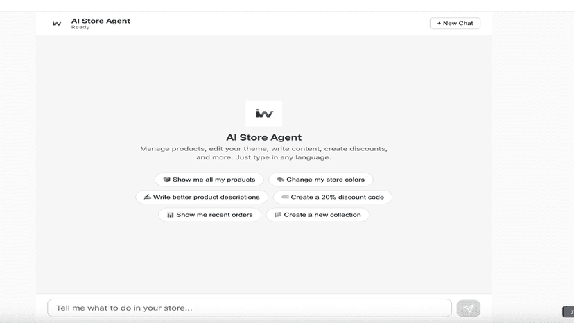 AI chat agent managing store tasks
