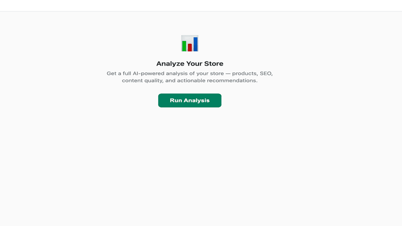 Store analysis tool with AI recommendations