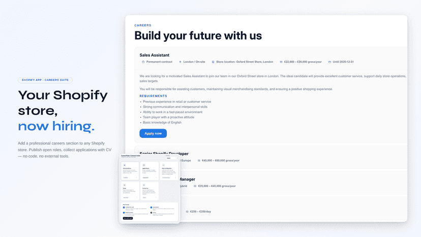 CareerFlow - Live careers page with job listings