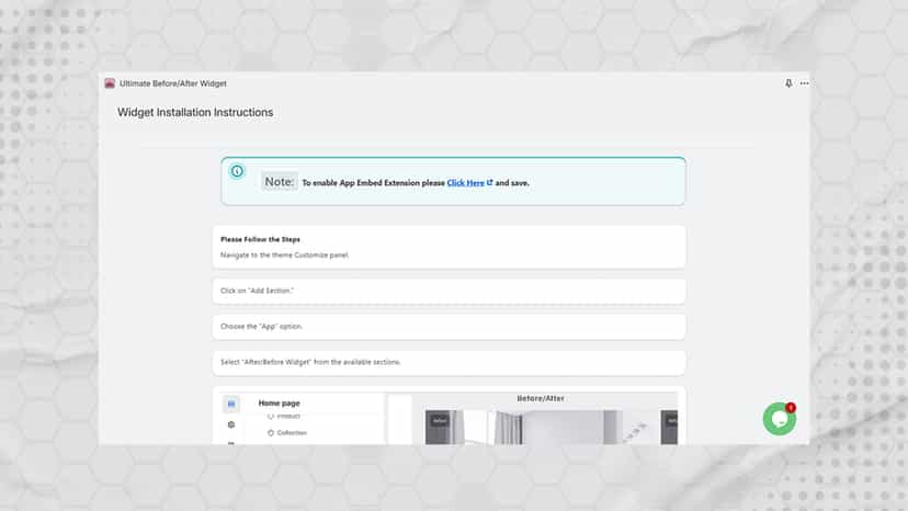 Before/After Admin Panel