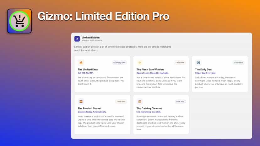 Limited Edition use cases