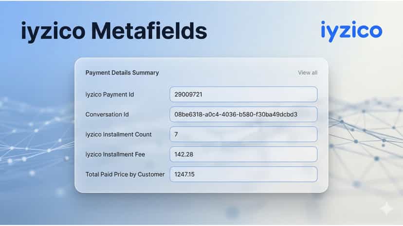 iyzico Metafields