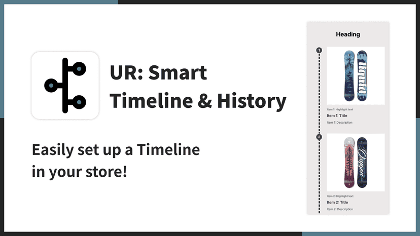 Easily set up a Timeline in your store!