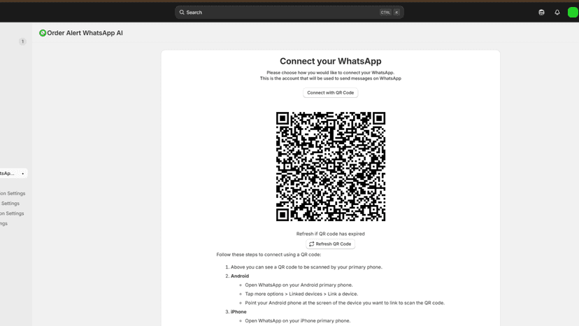 WhatsApp QR code